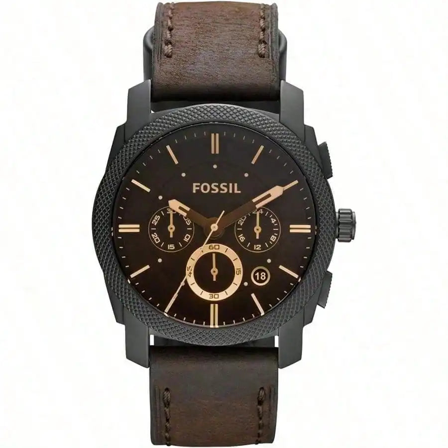 vastara - fossil man watches machine chronograph quartz watch - casual unisex watch with chronograph in neutral stainless