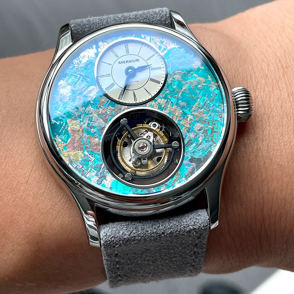 vastara merkur 100% tourbillon 's titanium ice flower dial sapphire for wristes relogio masculino watch 10 - classic unisex