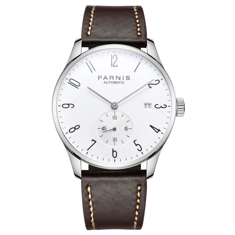 vastara parnis es minimalist for hombre relogio masculino calendar: genuine leather watch 25 - minimalist unisex timepiece