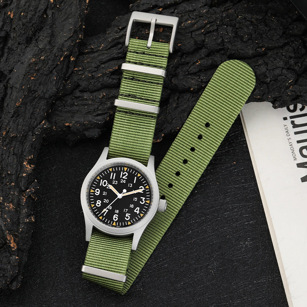 vastara - militado vintage field watch sweep second quartz watch 13 - casual luxury timepiece timepiece with waterproof (USA)