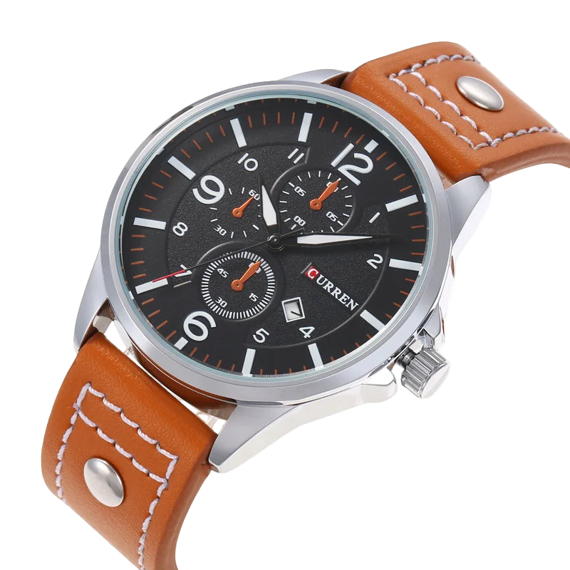 vastara - curren watch men watch detail - quartz movement movement, waterproof, waterproof modern design (USA)