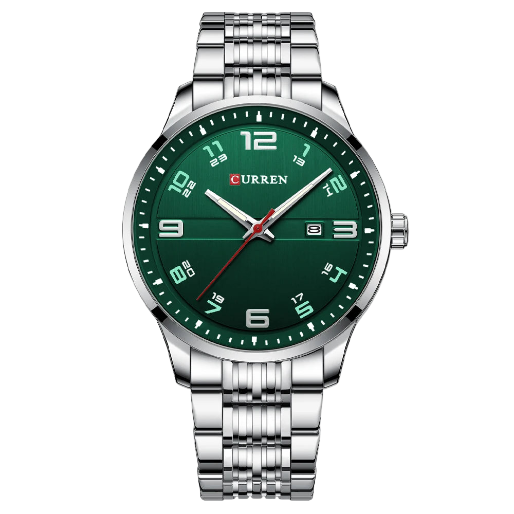 vastara men's automatic watch steel date luminous 42mm watch 19 - modern unisex timepiece with stainless steel (USA)