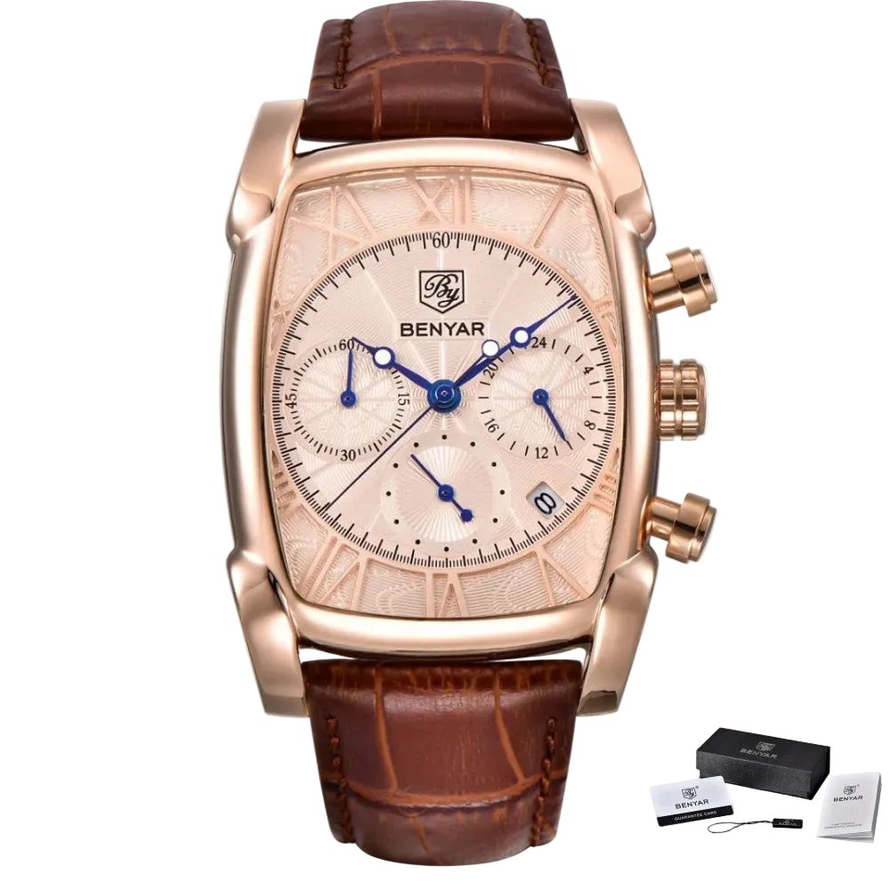 vastara relogio masculino s es chronograph leather military sport rectangle watch 24 - classic unisex timepiece with