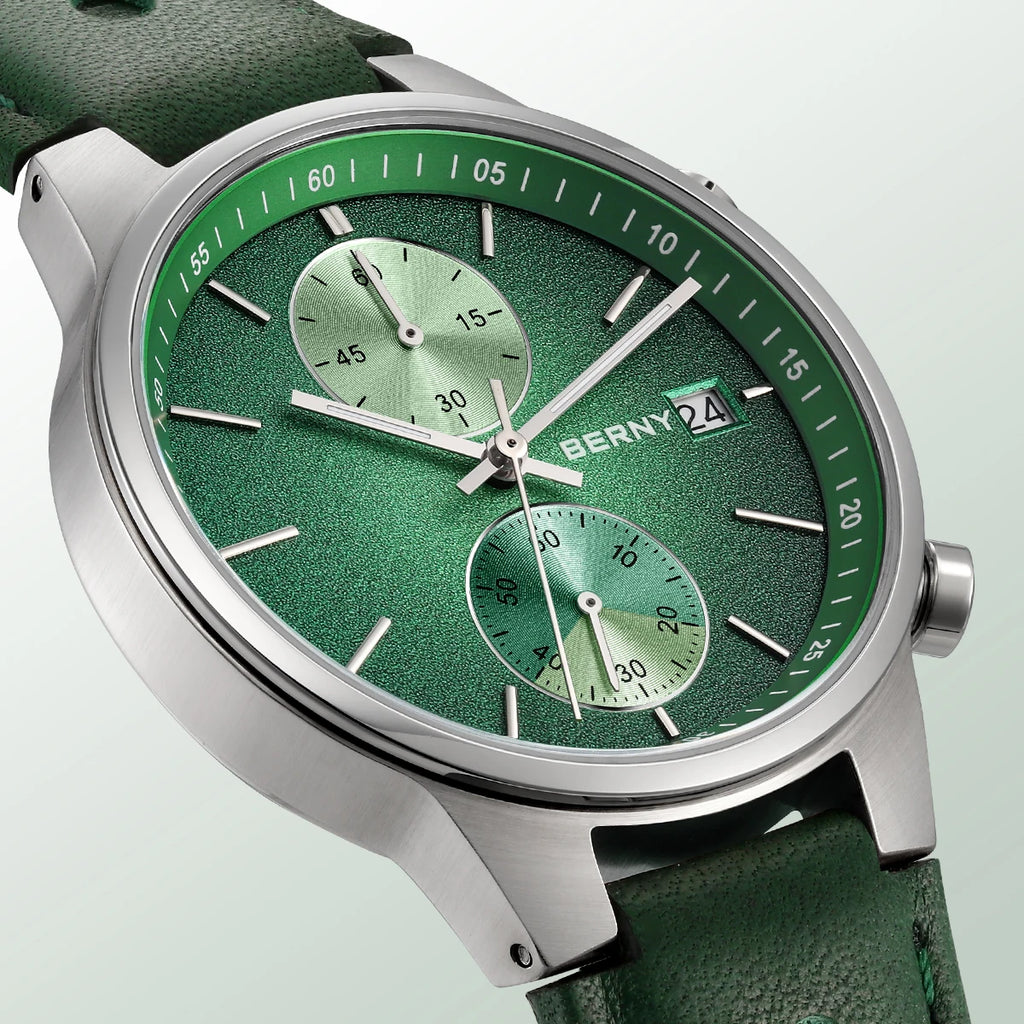 vastara - men's chronograph watch with luminous display watch 8 - casual unisex timepiece with chronograph (USA)