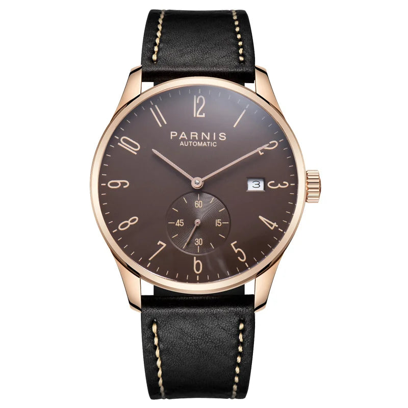 vastara parnis es minimalist for hombre relogio masculino calendar: genuine leather watch 34 - minimalist unisex timepiece