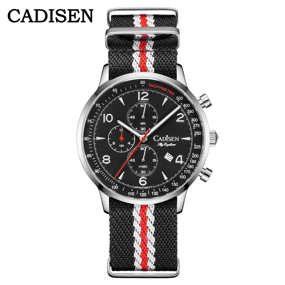 vastara chronograph cadisen chronograph s - chronograph watch 7 - classic unisex timepiece with chronograph (USA)