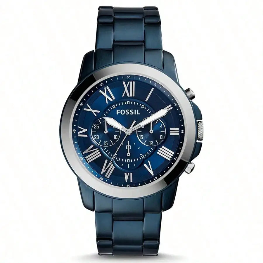 vastara - fossil men's grant series three-hand quartz timepiece - casual unisex watch with waterproof in neutral stainless