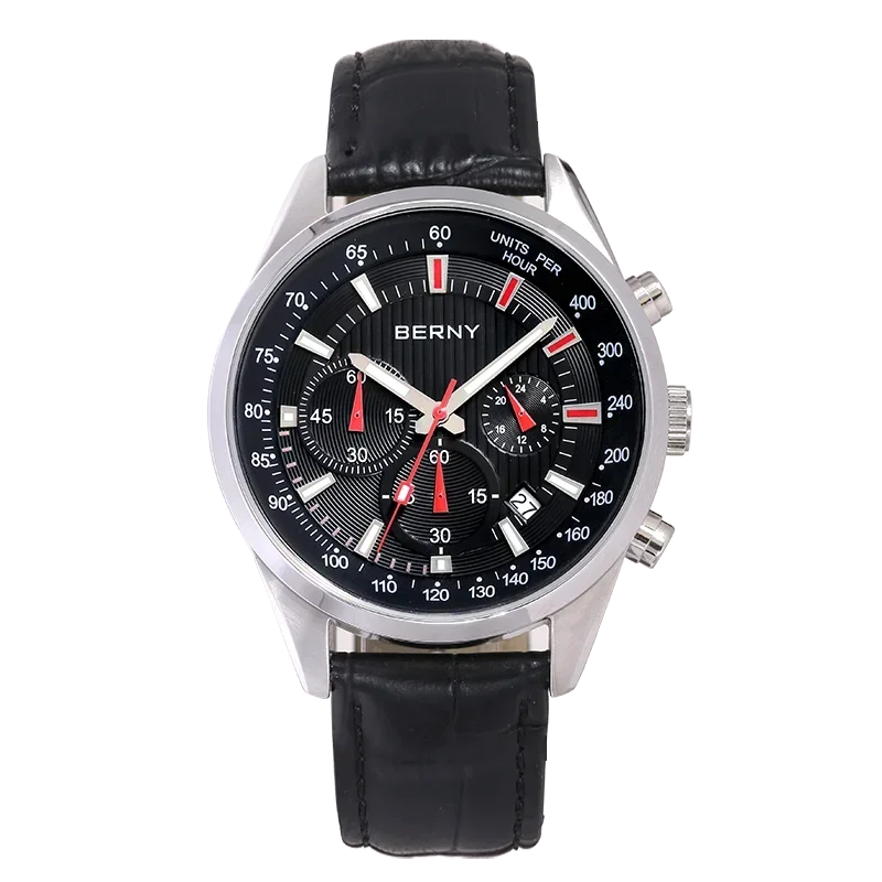 VASTARA vastara berny 's multifunction chronograph luminous cool sports unisex timepiece - chronograph stainless steel watch