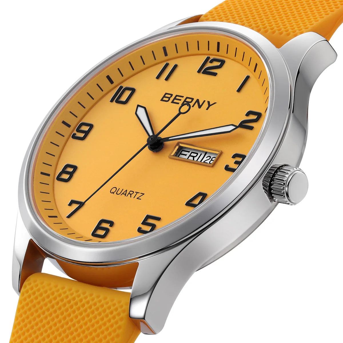 vastara sapphire silicone sapphire berny es for casual sports es soft silicone strap big dial calendar week easy read watch