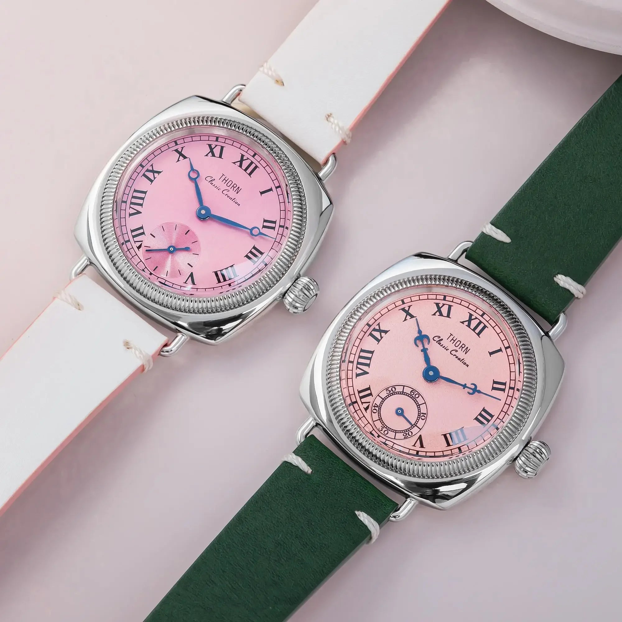 vastara thorn t002 tribute to classic oyster antique pillow shaped, retro, 's and 's couple watch 5 - casual unisex