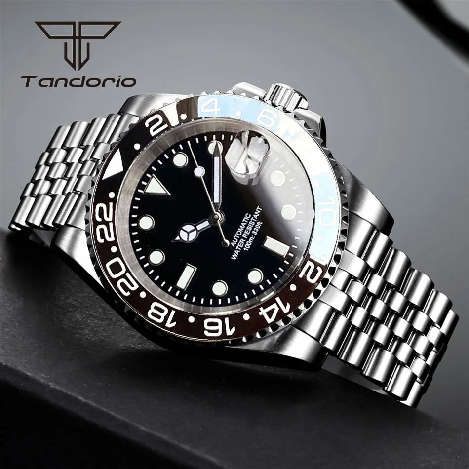 Tandorio NH Date Stainless Steel mm Automatic Men - Men'S Watch with durable stainless steel