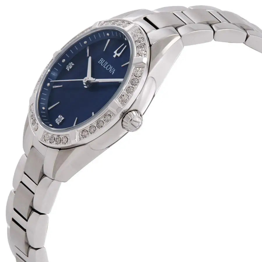 Bulova | Quartz Crystal Blue Dial Ladies Watch R - Product Image 2