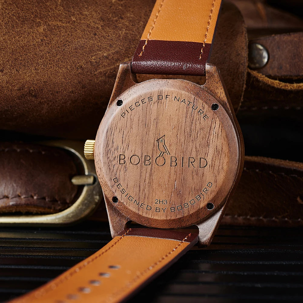 vastara bobo bird men’s wooden watch watch 8 - classic unisex timepiece with stainless steel (USA)