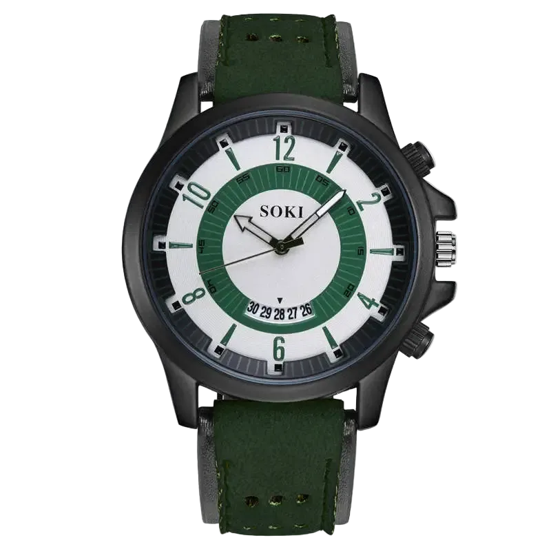 vastara sport wrist es leather strap army military for relogio masculino clock watch 58 - modern unisex timepiece with