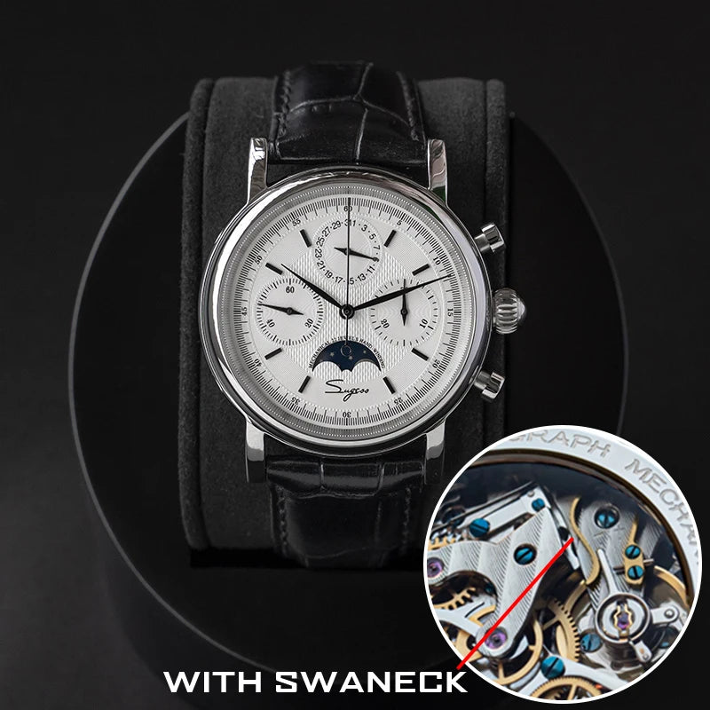 vastara sapphire sugess st1908 swanneck with technology watch 43 - classic unisex timepiece with stainless steel (USA)
