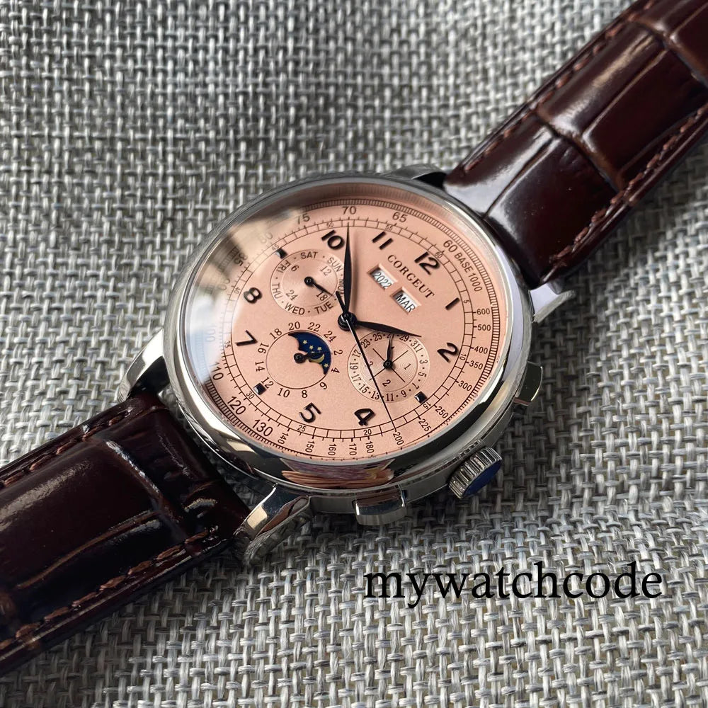 vastara - corgeut horizon master moonphase automatic watch watch 20 - casual unisex timepiece with stainless steel (USA)