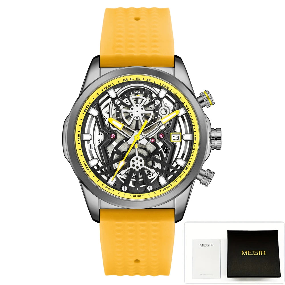 vastara sport chronograph with auto date luminous hands watch 11 - modern unisex timepiece with chronograph (USA)