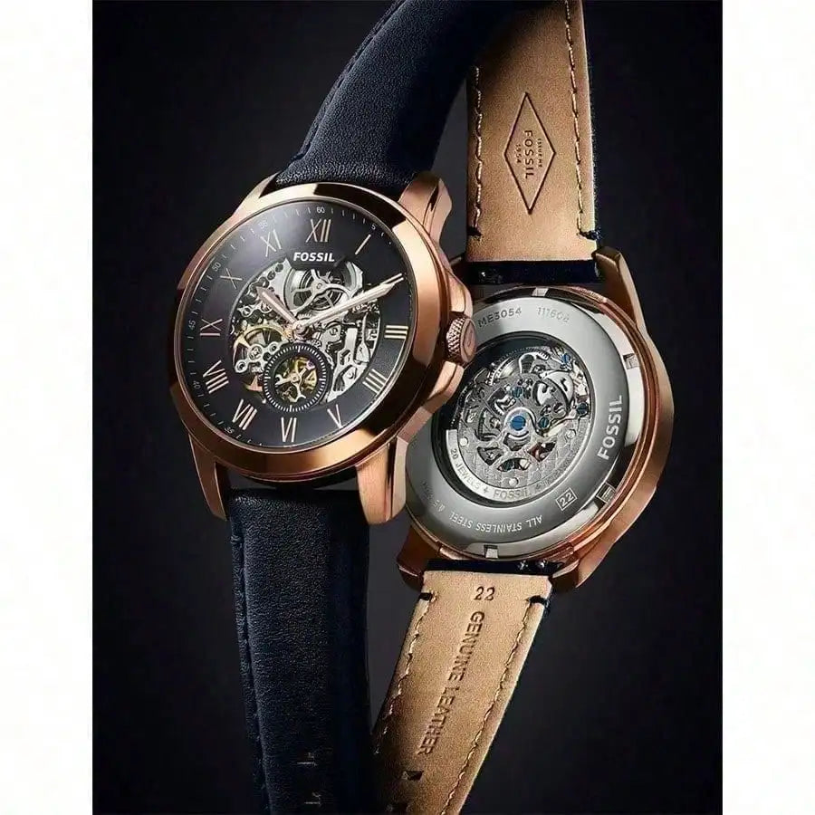 vastara - fossil men's leather three-hand stainless steel watch watch 5 - casual unisex timepiece with stainless steel (USA)