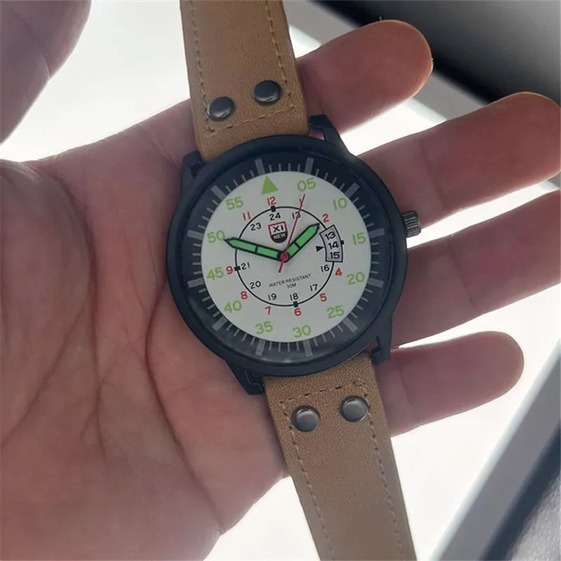 vastara reloj hombre xinew es for leather band simple sports date wristes relogios masculinos genuine leather with genuine