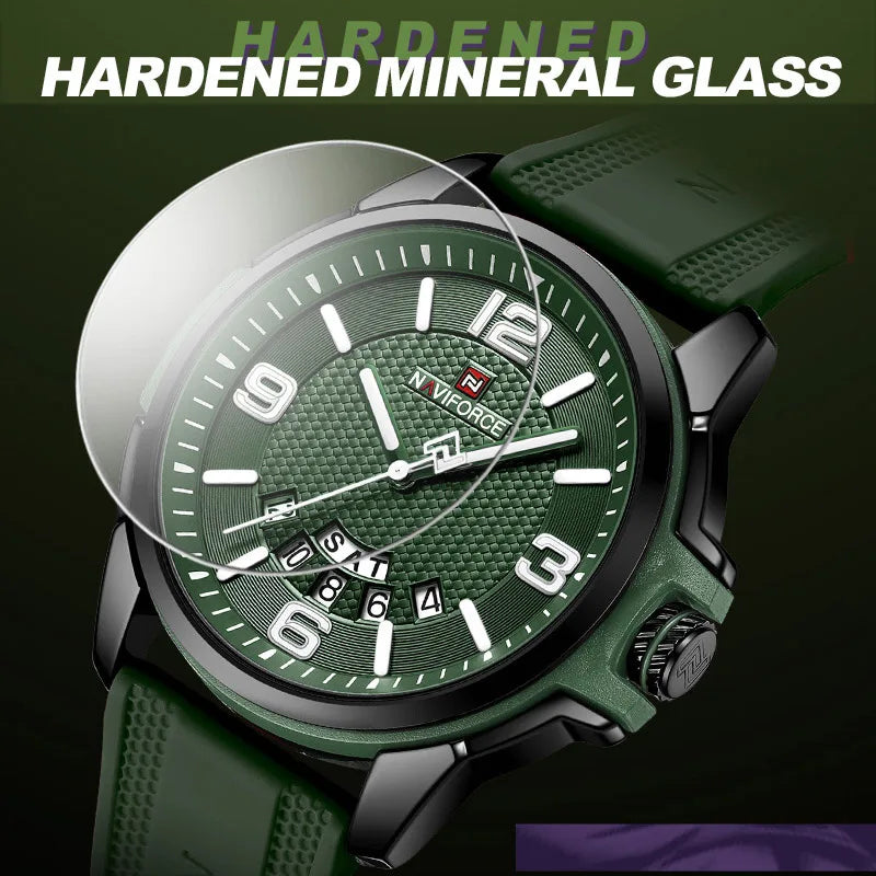 unisex business watch vastara original naviforce for silicone strap business classic wrist es date clock silicone with