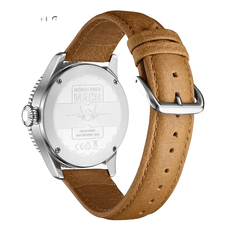 NORTH EDGE Solar Powered Quartz Watch Men MACH - Luxury Watch with precision timepiece