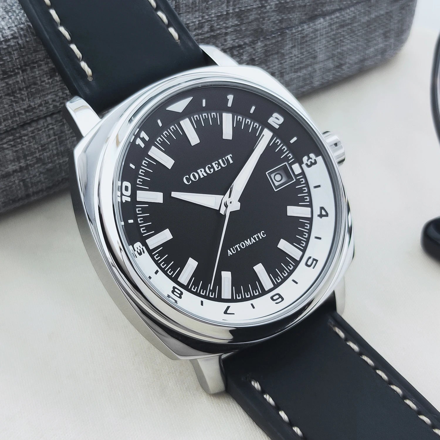 CORGEUT mm Classic Square Mechanical Watches Men - Luxury Watch with precision timepiece