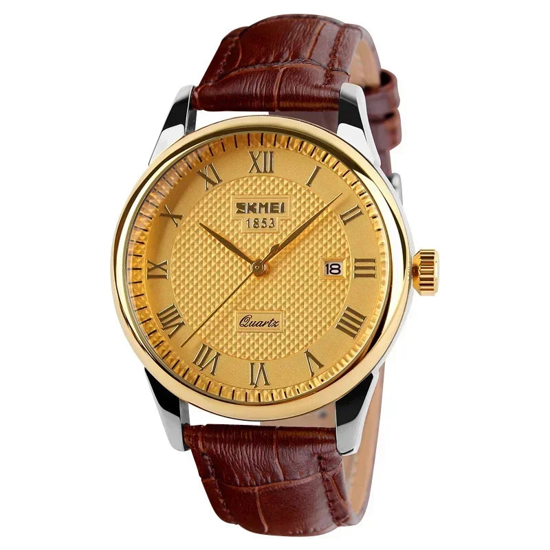 vastara skmei 9058 lovers love witness time leather strap sports wristes date clock reloj hombre watch 35 - sports unisex