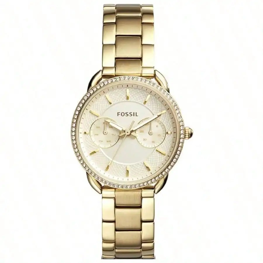 vastara - fossil women's stainless steel case and strap crystal dial watch watch 9 - casual unisex timepiece with stainless