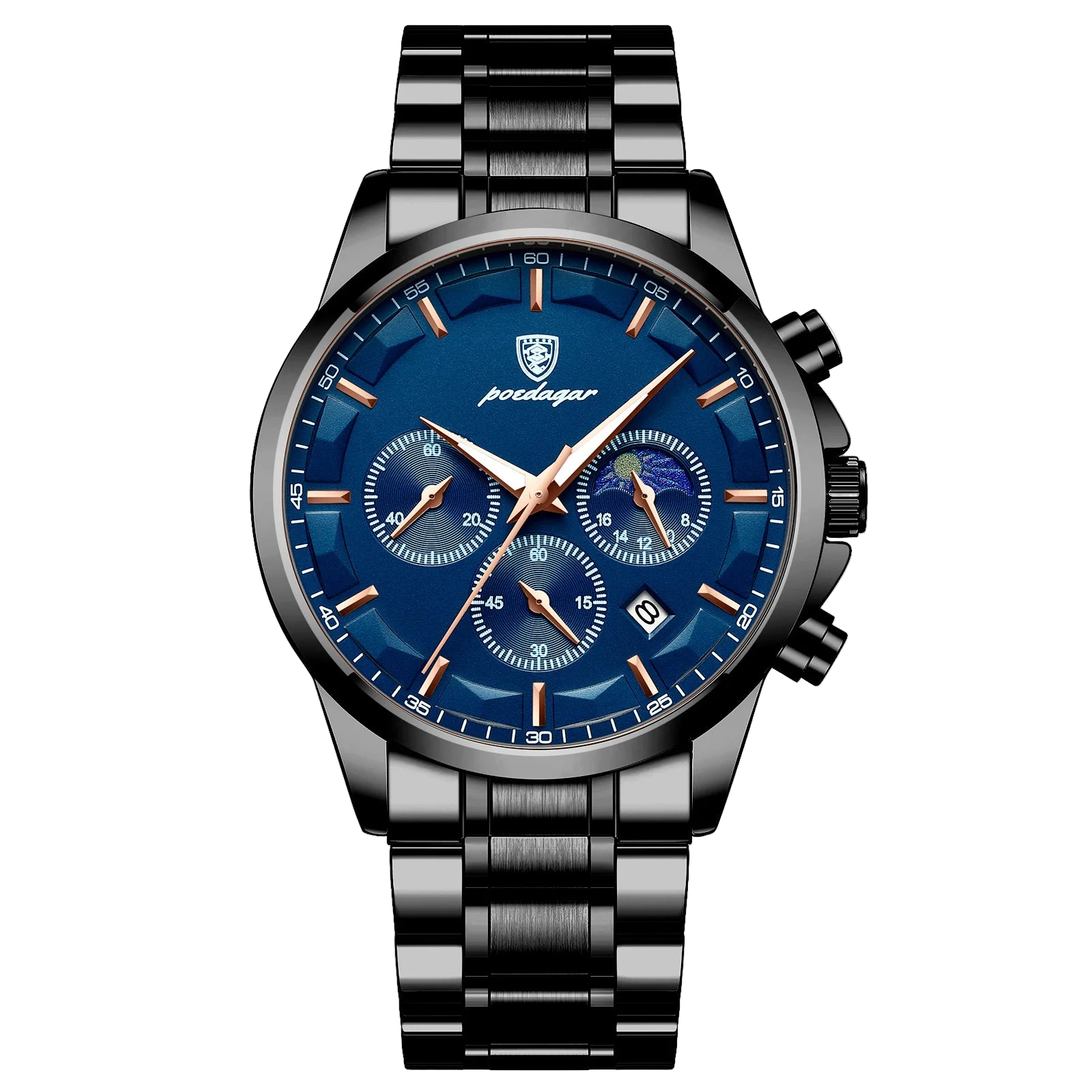 vastara - poedagar vanguard watch 7 - casual unisex timepiece with chronograph (USA)