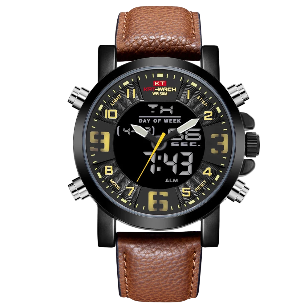 vastara - chronovanta elite dual display men s watch watch detail - reliable movement, chronograph, waterproof luxury design