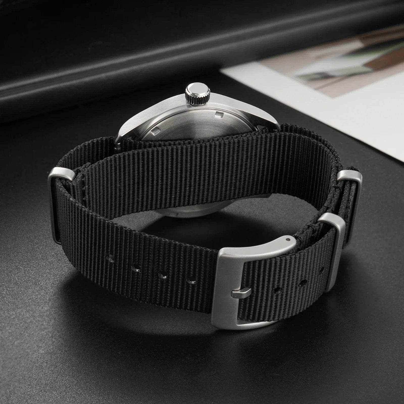 Militado ML Vintage Black Watch VH Sweep Quartz - Product Image 19