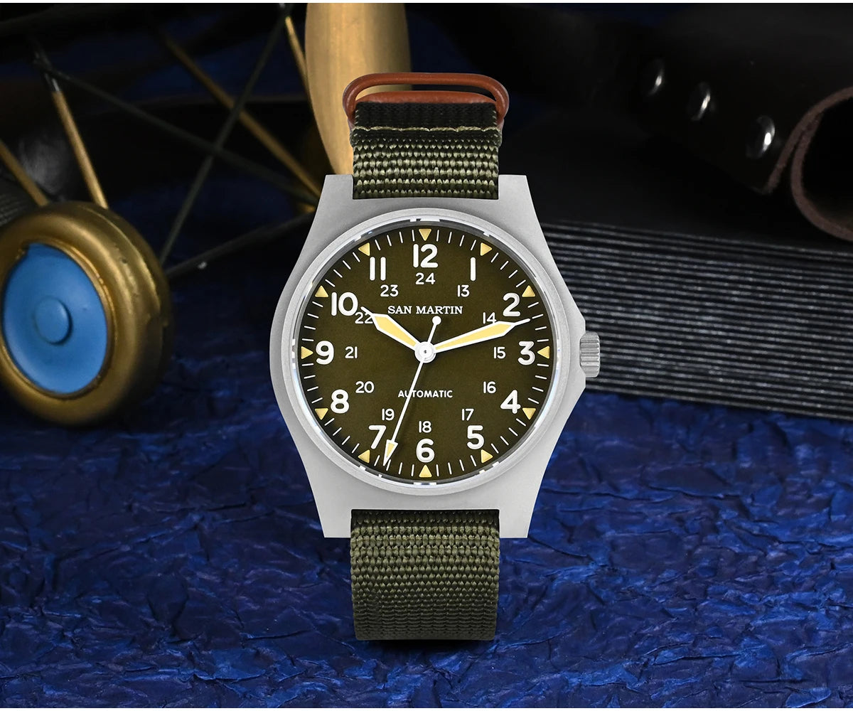 San Martin mm NH Field Automatic Watches Men Wrist - Product Image 9