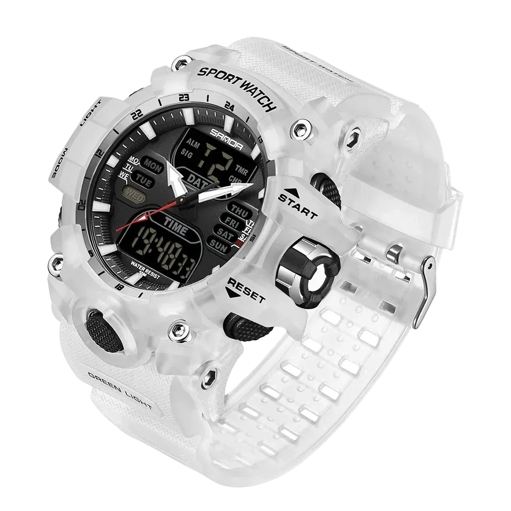 vastara sanda g 's electronic military outdoor sports led analog digital dual display 50m chronograph watch 31 - sports