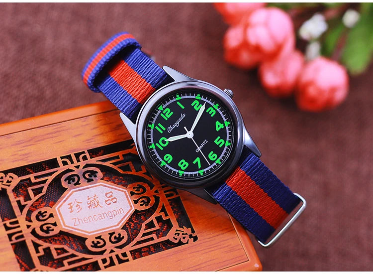 Chaoyada Woman Man Color Stripe Canvas Strap Wrist - Product Image 12