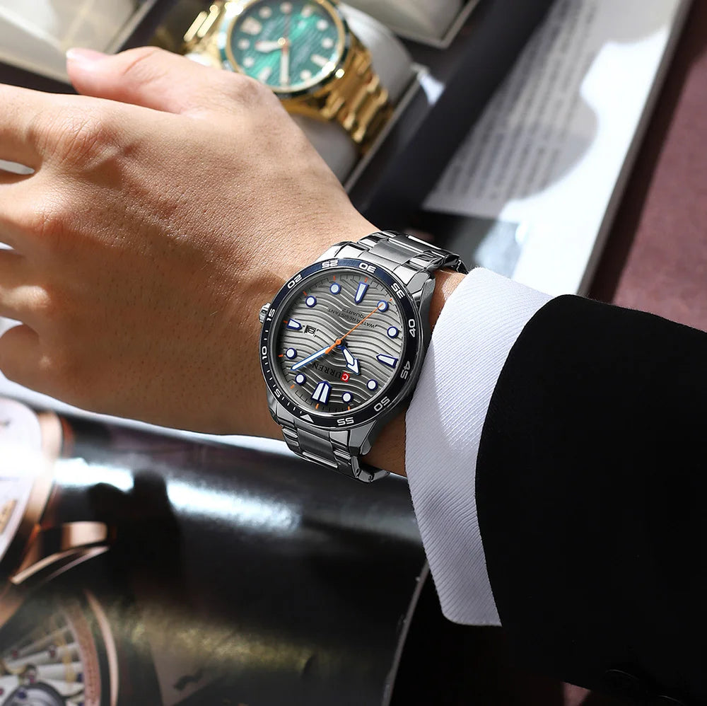 vastara casual stainless steel 's es simple business wristes with date clock luminous watch 15 - casual unisex timepiece