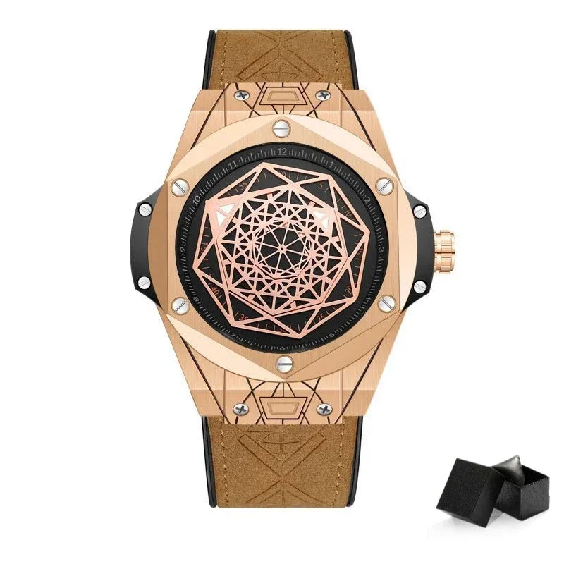 Unique Design Rotating Star Men's Watches Silver - Product Image 11