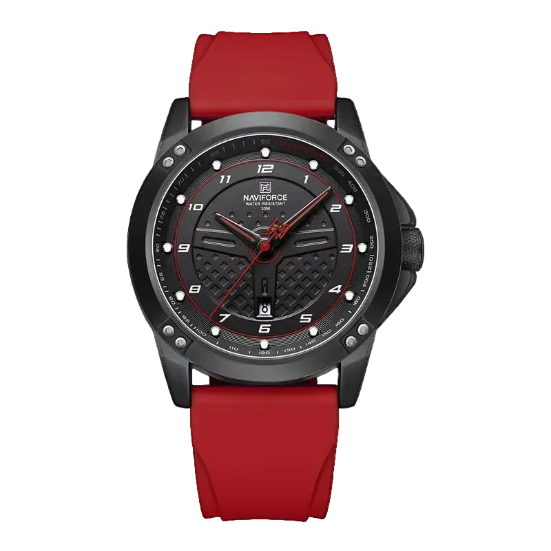 vastara naviforce 's sport es casual date display silicone strap classic watch 29 - casual unisex timepiece with stainless