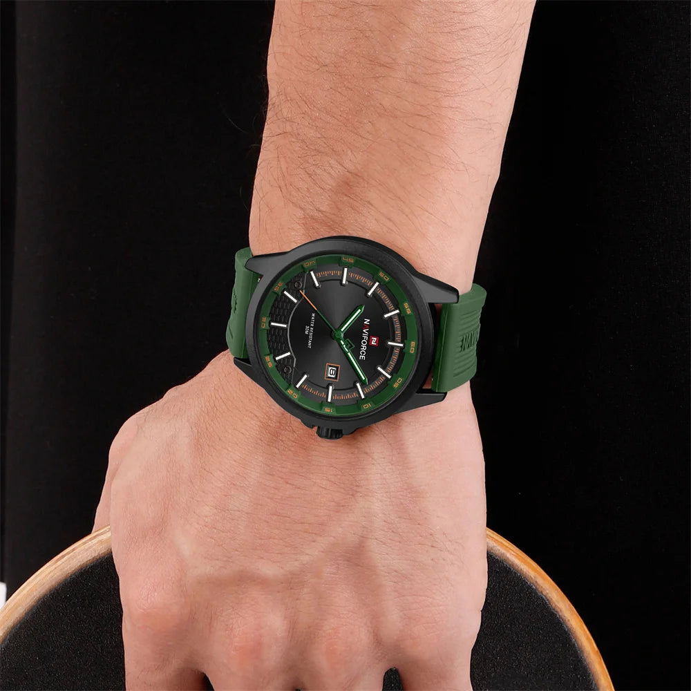 vastara naviforce sport military auto date silicone rubber original clock 9248 watch 21 - classic unisex timepiece with
