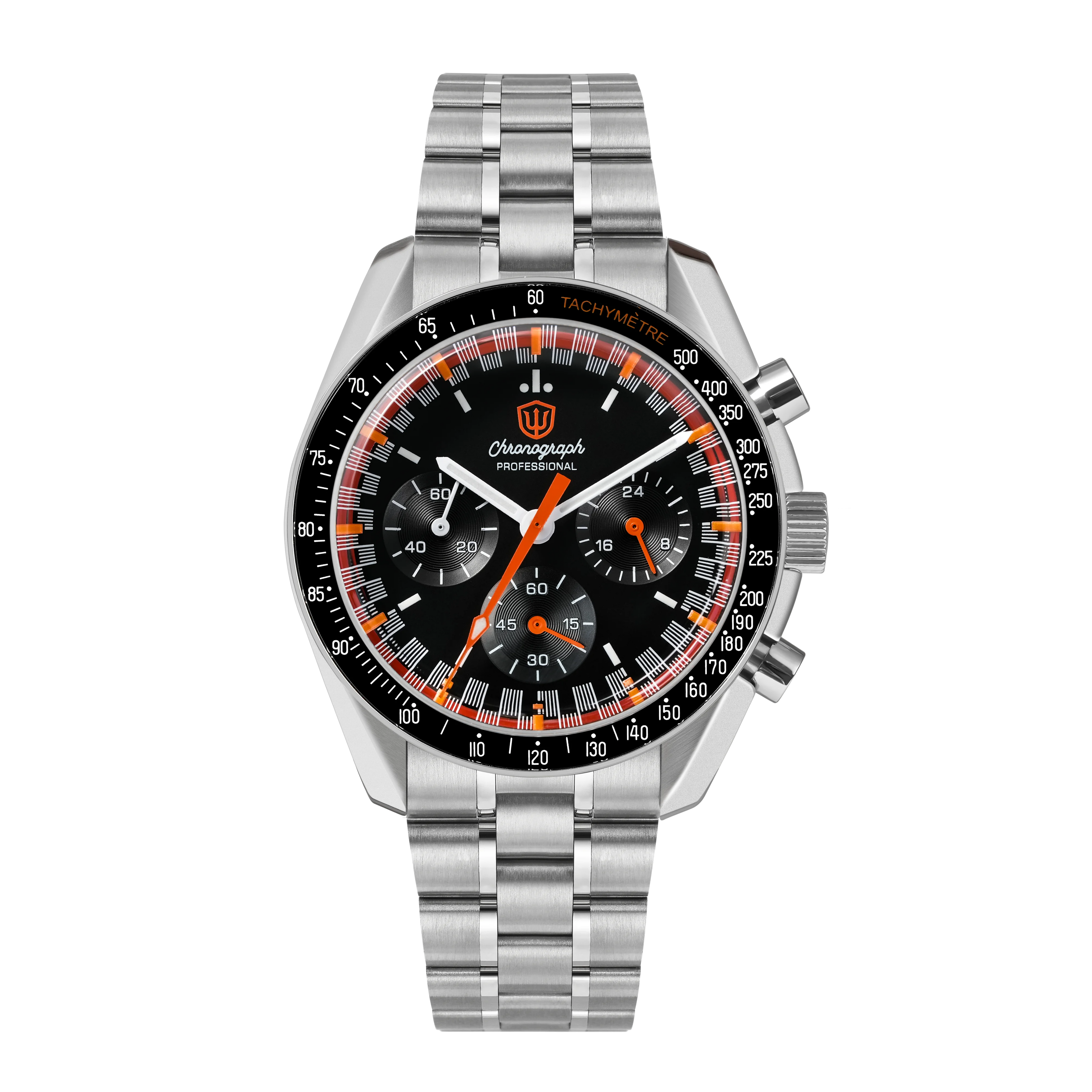 watchdives wd1863 39mm watch vk63 quartz chronograph movement bubble sapphire crystal luminous vintage watches 10bar