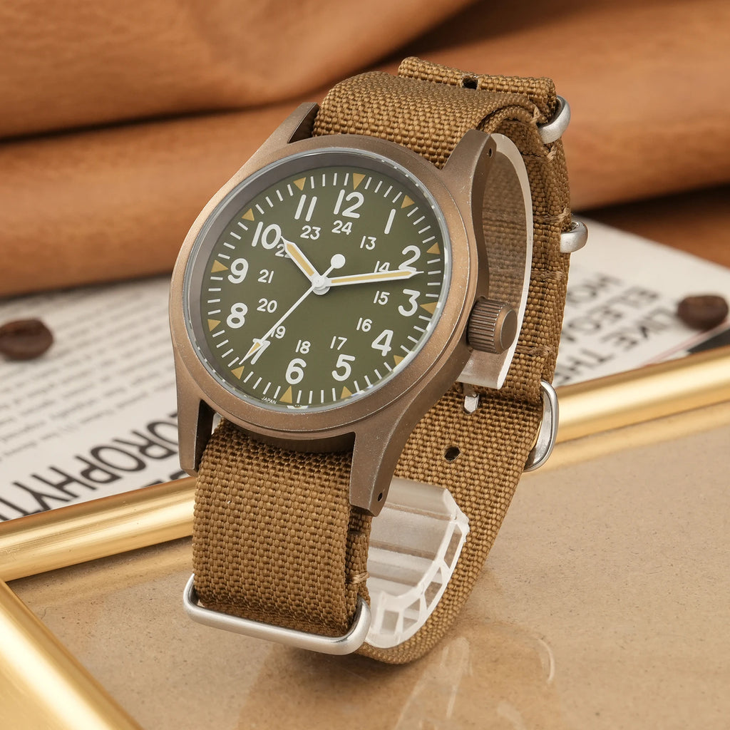 vastara - militado vintage field watch sweep second quartz watch 21 - casual luxury timepiece timepiece with waterproof (USA)