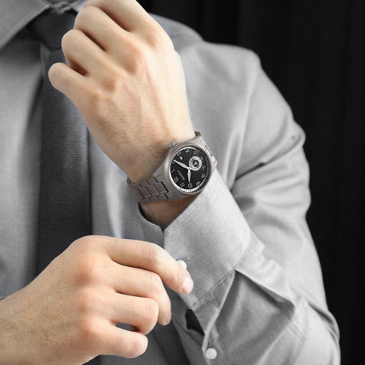 vastara berny full titanium super luminous with sapphire st1731 watch 32 - classic unisex timepiece with stainless steel