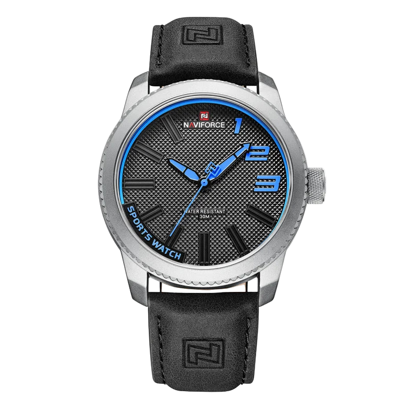 vastara - original naviforce watch for men quartz sport - classic unisex watch with waterproof in neutral leather band (USA)