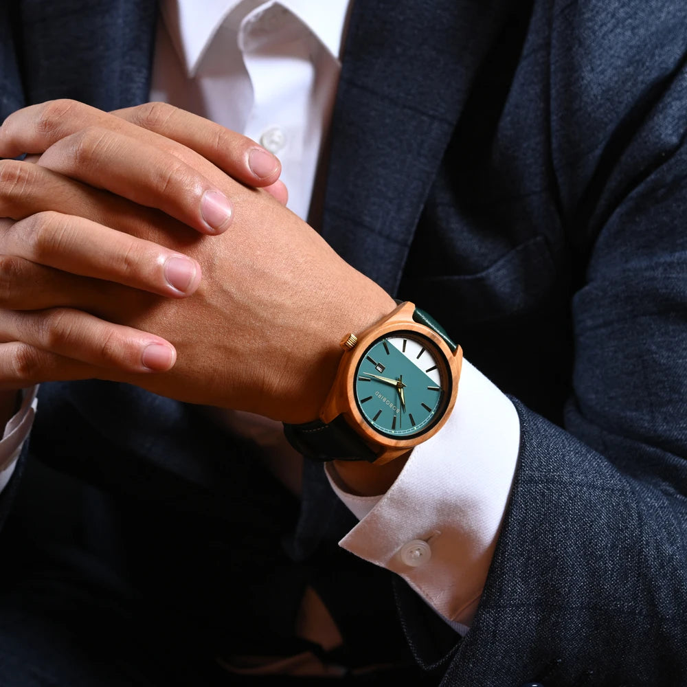 vastara bobo bird men’s wooden watch watch 12 - classic unisex timepiece with stainless steel (USA)