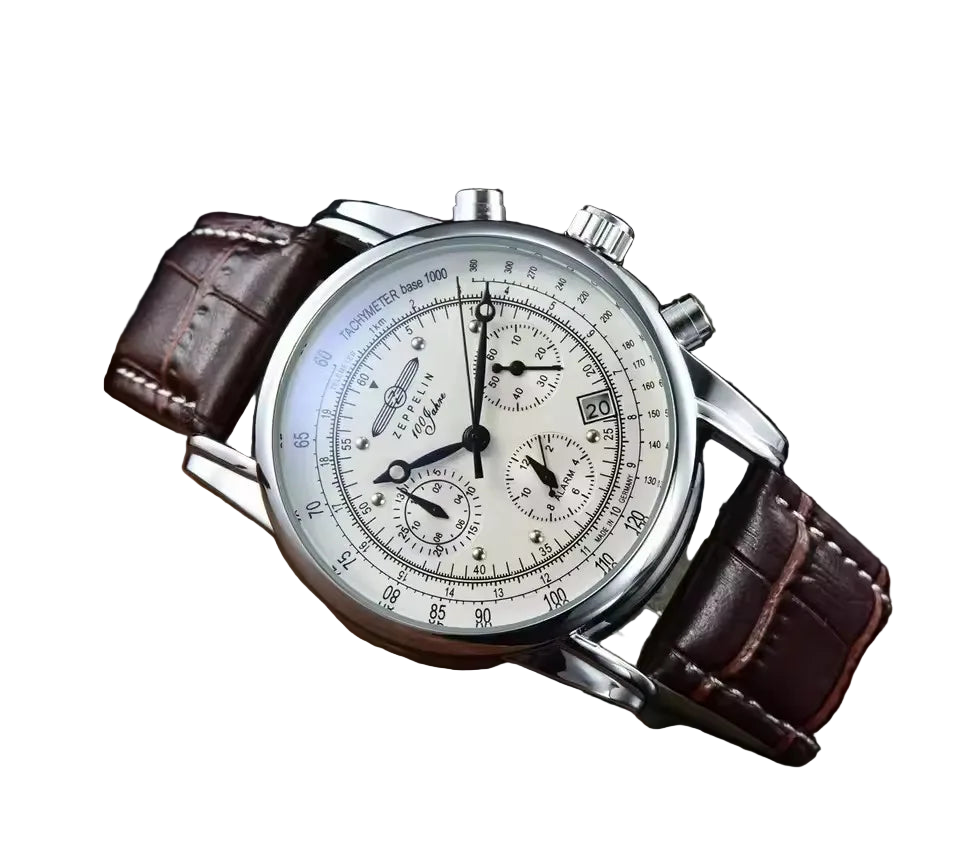 vastara - menquatz watches classic leather strap wrist - casual unisex watch with waterproof in neutral stainless steel (USA)