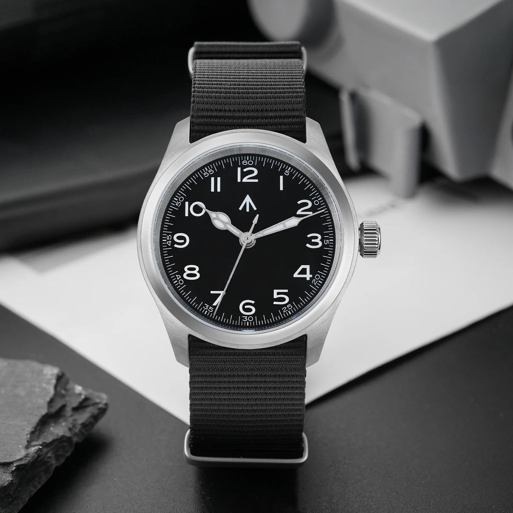 Militado ML Vintage Black Watch VH Sweep Quartz - Product Image 15