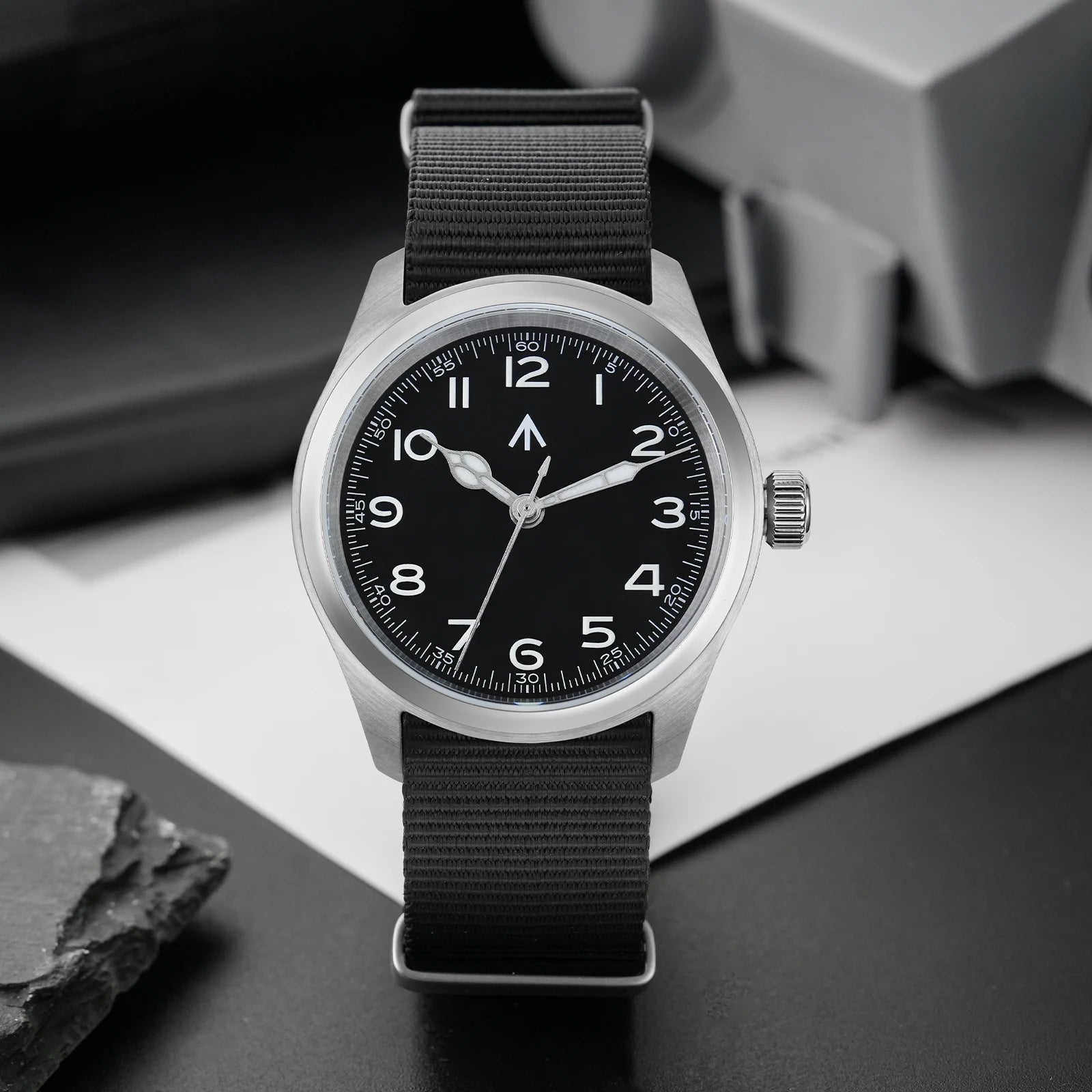 Militado ML Vintage Black Watch VH Sweep Quartz - Product Image 15