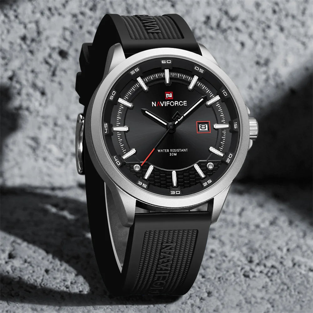 vastara naviforce sport military auto date silicone rubber original clock 9248 watch 15 - classic unisex timepiece with