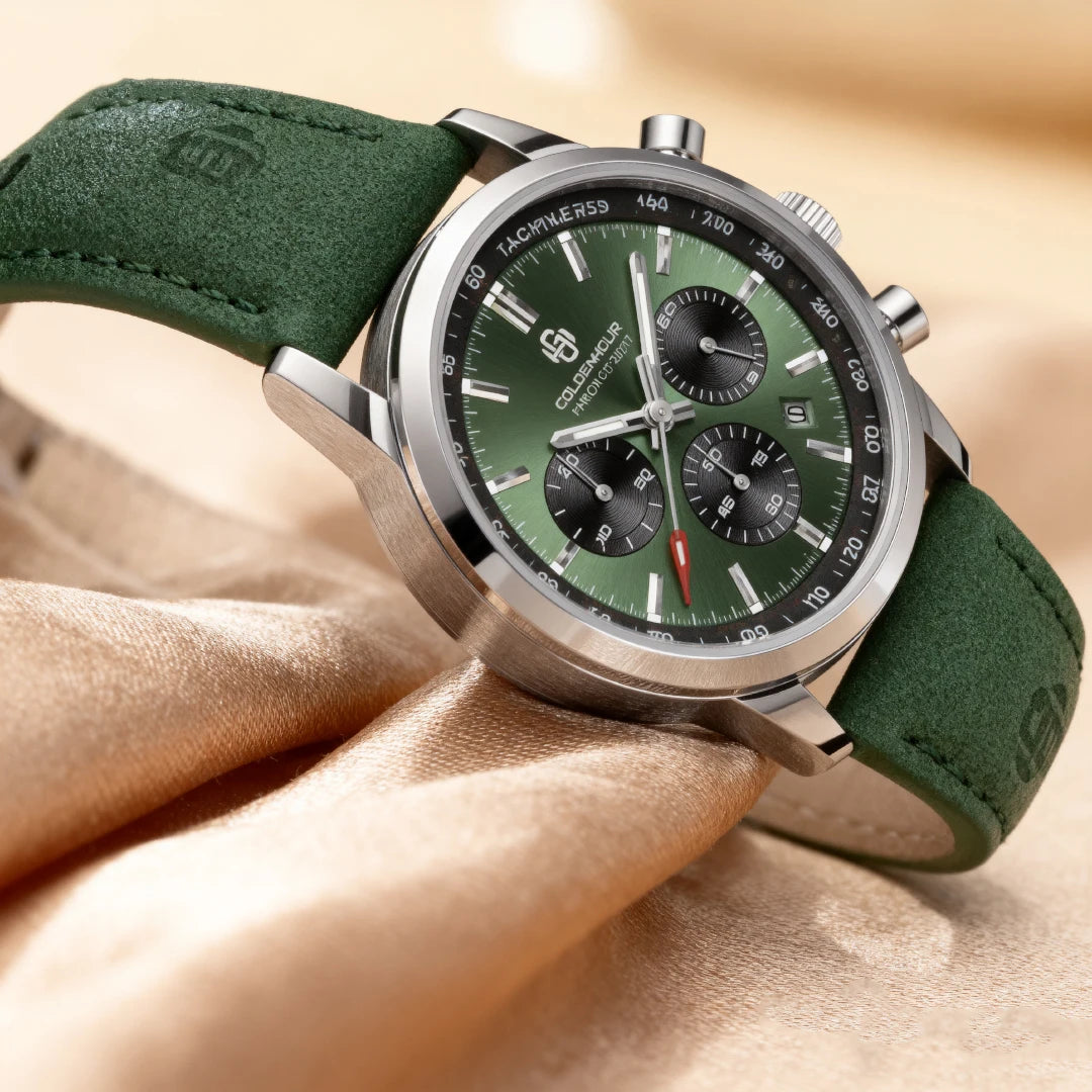 Green dial, multifunctional, calendar, high-end - Product Image 4