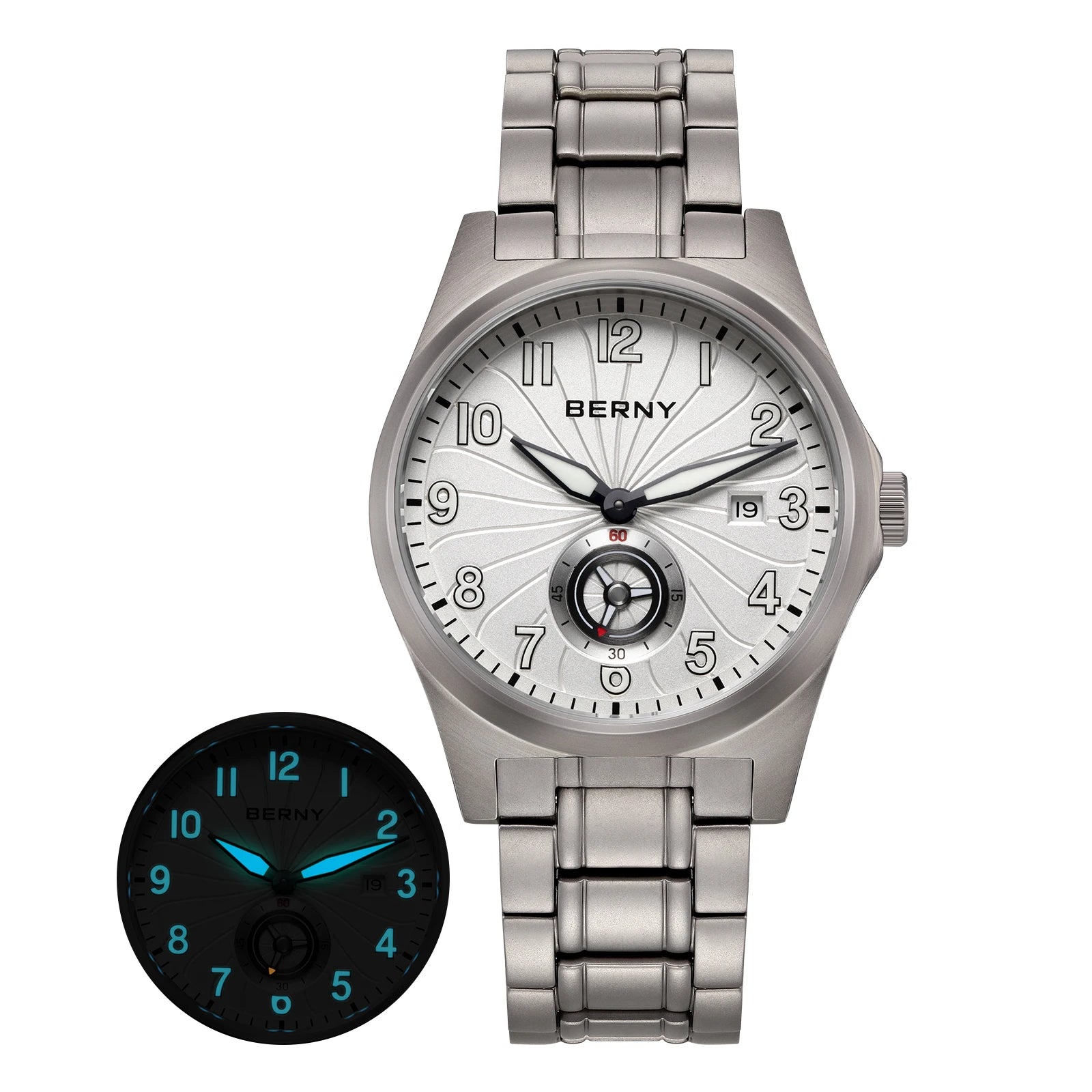 vastara berny full titanium super luminous with sapphire st1731 watch 53 - classic unisex timepiece with stainless steel