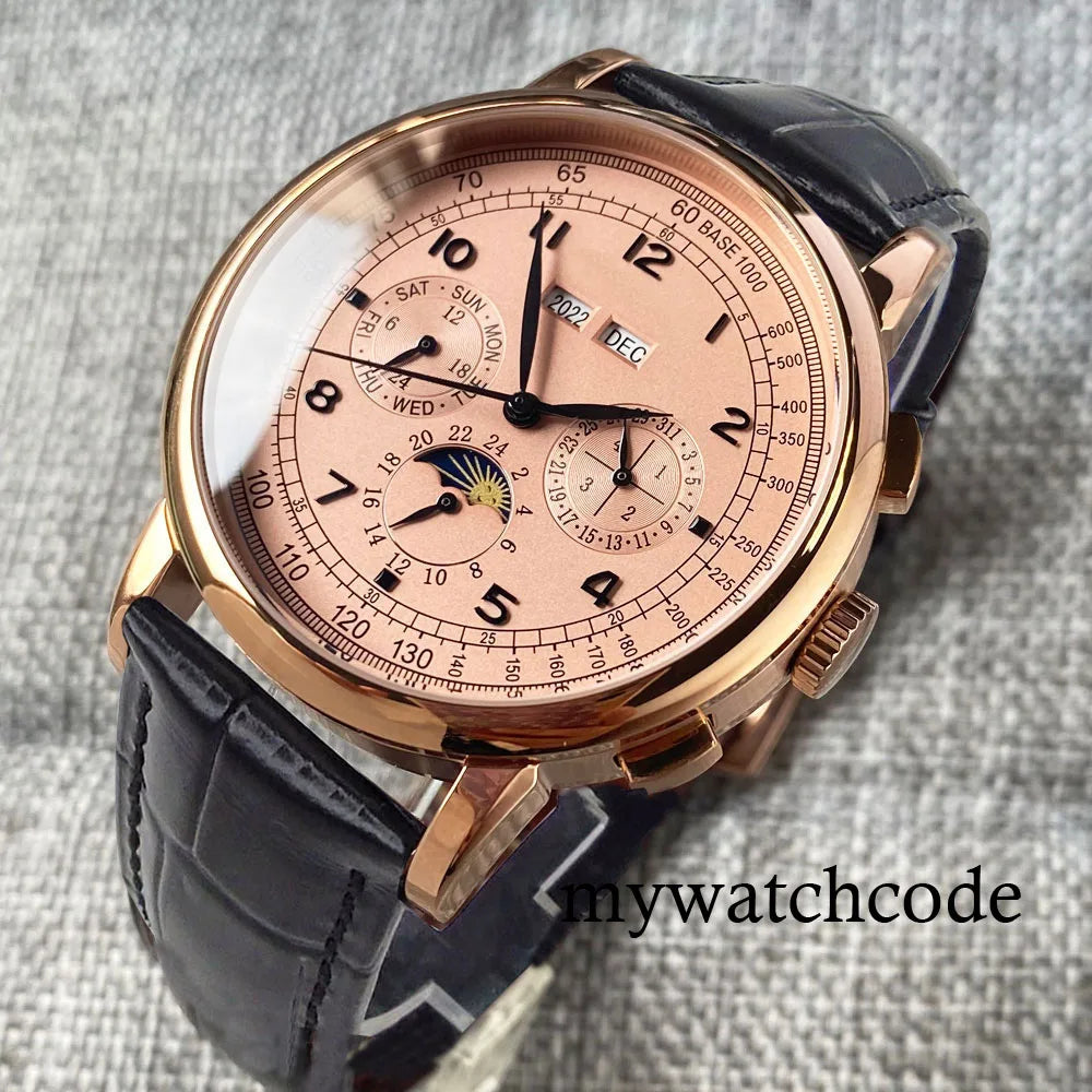 vastara - corgeut horizon master moonphase automatic watch watch 24 - casual unisex timepiece with stainless steel (USA)